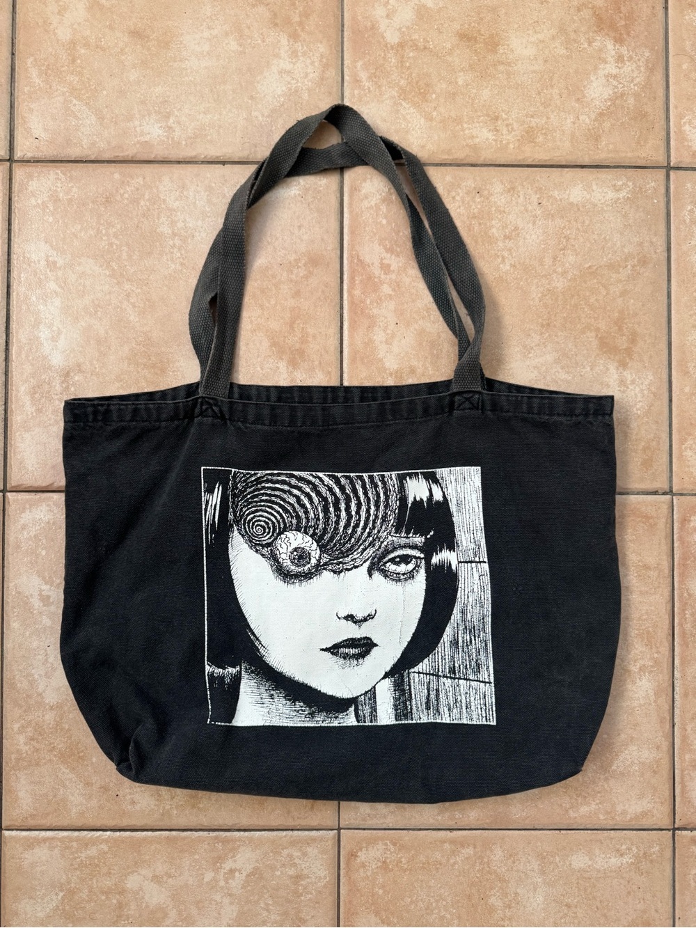 Junji Ito Uzumaki Tote Bag Spiral Eye Girl Manga Anime Canvas Licensed Rare